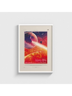 Domirus 55 Cancri E Lava Life Nasa Çerçeveli Tablo Ev Oda Duvar Dekorasyonu