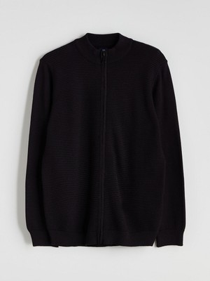 LC Waikiki Kids Lacivert Dik Yaka Dokulu Erkek Çocuk Triko Hırka