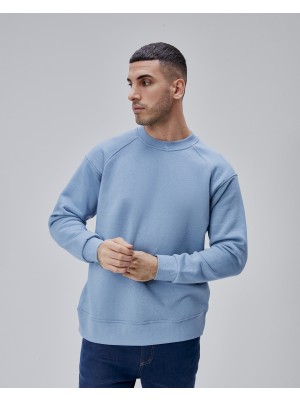 Trender Sıfır Yaka Reglan Kol Erkek Sweat 5420 Mavi