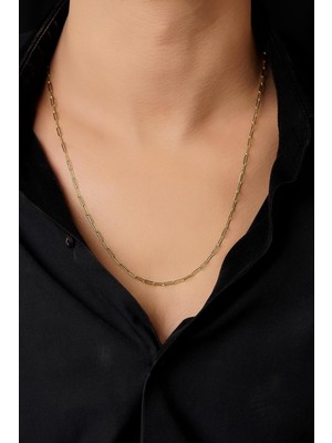 Fiyonk Kuyumculuk 14 Ayar Altın Ataç Zincir Erkek Kolye 2.30 mm