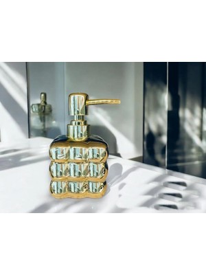 Gönül Mutfak Gönül Gnl 4860 Gold Seramik Sıvı Sabunluk 7X13.5 cm