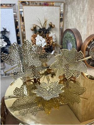 CITY gold 3'lü Pirinç Dekoratif Yaprak 28-36-44 cm
