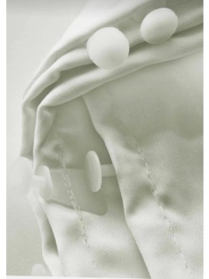 Taç Saten Güneşlik Perde Düz Dikiş Kullanıma Hazır Krem