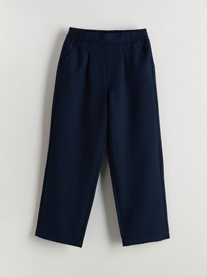 LC Waikiki Kids Lacivert Wideleg Pileli Kız Çocuk Pantolon