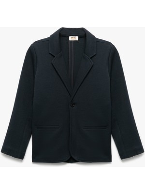 Koton Düğmeli Uzun Kollu Kruvaze Yaka Cepli Pamuklu Basic Okul Ceketi