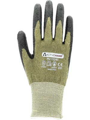 Activehand ACTİVEHAND PU-15241 Isı Dirençli 100 Derece Poliüretan Kaplı Kesilmeye Dirençli D Seviye İş Eldiven