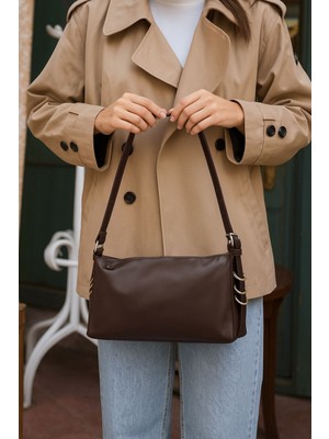 Tandi Bags Cornald Halka Detaylı Baget Çanta Kahverengi