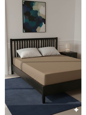 Favora %100 Pamuk Ranforce Premium Tek Kişilik Lastikli Çarşaf - Mocha