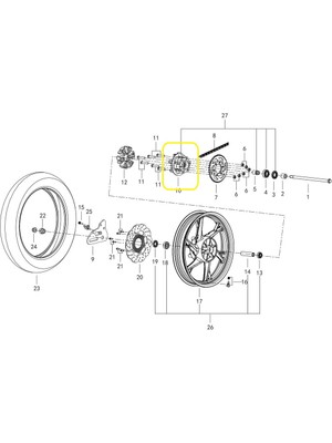 Qj SRK400RR Arka Zincir Dişlisi Göbeği