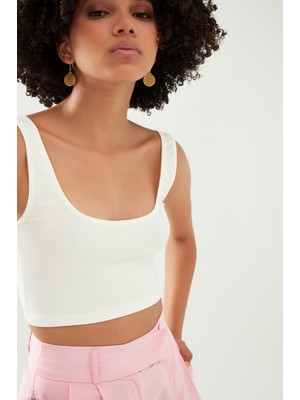 Quzu Kalın Askılı Crop Büstiyer