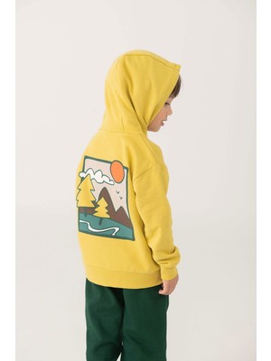 Boboli Erkek Çocuk Ağaç Dağ Baskılı Sweatshirt