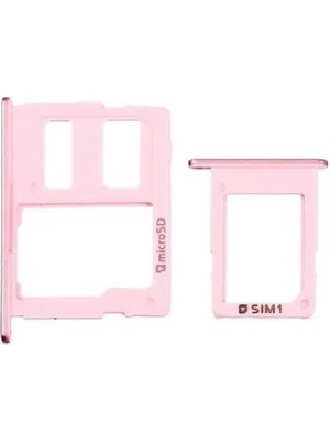 OEM Samsung J7 Prime G610F Sim Çekmecesi Pembe + Hafıza Kart Yuvası