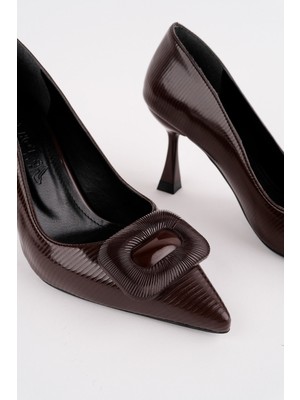 Bahrina Kadın Tokalı Ince Topuklu Stiletto Ayakkabı