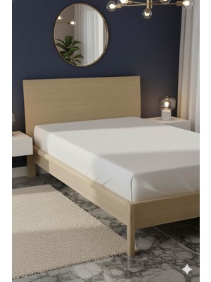 Favora %100 Pamuk Ranforce Premium Tek Kişilik Lastikli Çarşaf - Beyaz