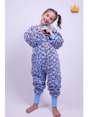 3-9 Yaş 2.5 Tog Karadeniz Fırtınası Vira Taraftar Elyaf Dolgulu Bordo Mavi Uyku Tulumu 6020