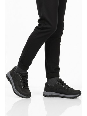 Walkway Siyah Hakiki Deri Kaymaz Su Itici Erkek Outdoor Ayakkabı 2341 M