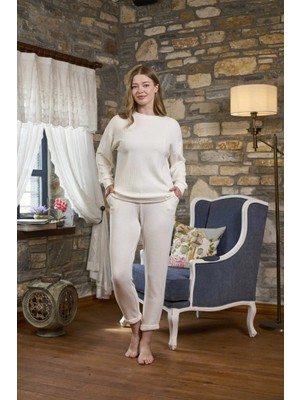 Aqua Uzun Kol Bisiklet Yaka Pijama Takımı Cossybyaqua 26251