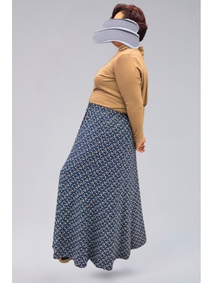 Parçalı Uzun Namaz Etek, Viskon Çıtır 8 Parça Uzun Kadın Etek