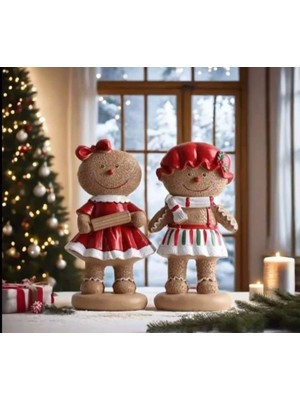 Evdeki Atölyem 2'li Kurabiye Biblo,yılbaşı Hediyelik ,dekoratif Biblo