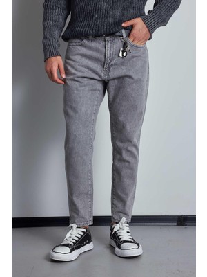 Abluka Online Erkek Boyfriend Fit Jean Pantolon Açık Gri
