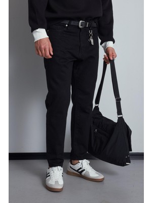 Abluka Online Erkek Boyfriend %100 Pamuk Jean Pantolon Siyah