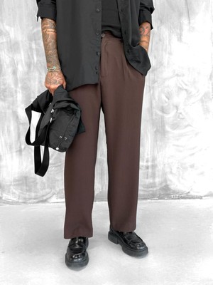 Abluka Online Erkek Fitilli Baggy Pantolon Kahve