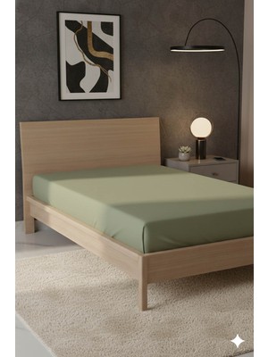 Favora %100 Pamuk Ranforce Premium Tek Kişilik Çarşaf - Yeşil