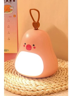 CoverZone Avokado Tasarımlı Gece Lambası – 3 Kademeli Işık Ayarı, Rgb Atmosfer Modu, USB Şarjlı, Taşınabilir Silikon Bebek Uyku Işığı, Yumuşak Gece Aydınlatması, Bebek–çocuk Odası Için
