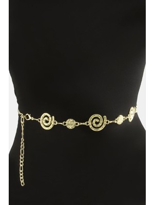 Çiçek Metal Zincir Kemer