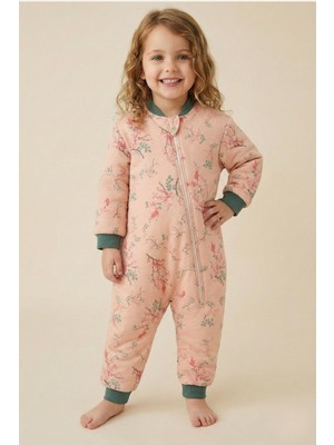 Zeyland Unisex Çocuk Elyaf Dolgulu Uyku Tulumu  - Somon