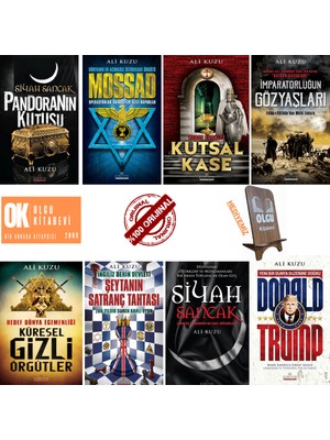 Kariyer Yayınları Gizli Örgütler - Siyah Sancak - Kutsal Kase - Mossad - Pandoranın Kutusu / 8 Kitap Set - Ali Kuzu