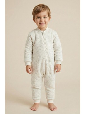 Zeyland Unisex Çocuk Elyaf Dolgulu Uyku Tulumu  - Beyaz