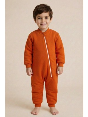 Zeyland Unisex Çocuk Elyaf Dolgulu Uyku Tulumu  - Kiremit