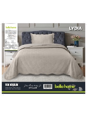 Bella Home Lydia Kadife Yatak Örtüsü Tek Kişilik