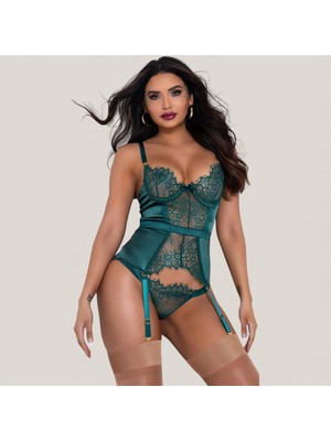 New Dreams Modern Tarz Şık Elegant Tüllü Çoraplı Jartiyer Gecelik