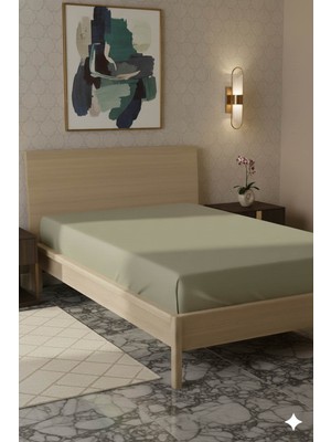 Favora %100 Pamuk Ranforce Premium Tek Kişilik Çarşaf - Bej