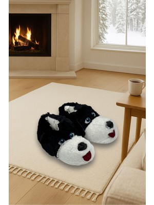 Livona Store Köpek Figürlü Peluş Kışlık Panduf – Ultra Yumuşak, Sıcak Taban