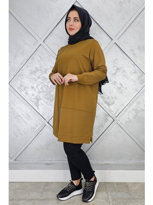 Pys Giyim Kadın Taş Yapıştırmalı Tesettür Tunik