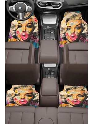 Dolce Mariee Modern Marilyn Premium Dot Tabanlı 4’lü Araba Paspası Takımı APS0003