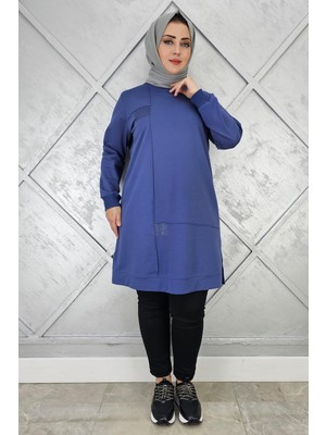 Pys Giyim Kadın Taş Yapıştırmalı Tesettür Tunik
