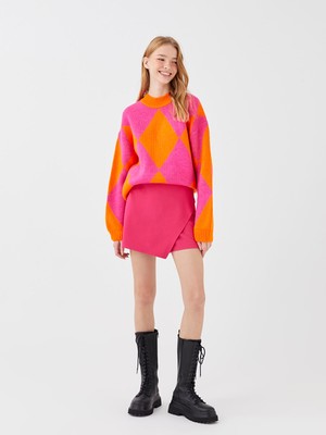 Lc Waikiki Yeni Sezon Kadın Beli Fermuarlı Düz Şort Etek