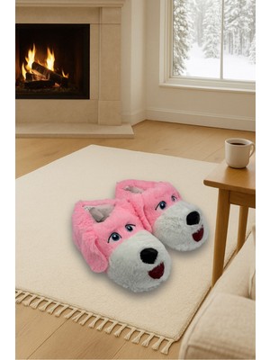 Livona Store Köpek Figürlü Peluş Kışlık Panduf – Ultra Yumuşak, Sıcak Taban