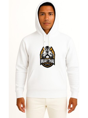 Bahriyeli Collection Kapüşonlu Muay Thai Nation Göğüs Baskılı Unisex Sweatshirt