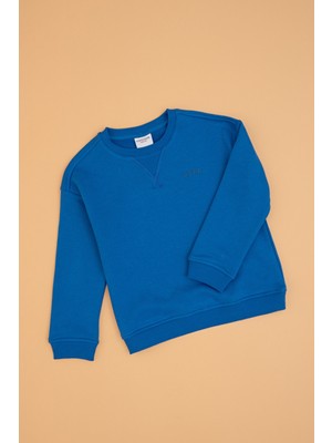 U.S. Polo Assn. Erkek Çocuk Saks Bisiklet Yaka Basic Sweatshirt 50313829-VR032