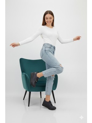 Doçka Kadın Yumuşak Iç-Dış Hakiki Deri Ortopedik Spor Tarz Günlük Ayakkabı NH25/MA05