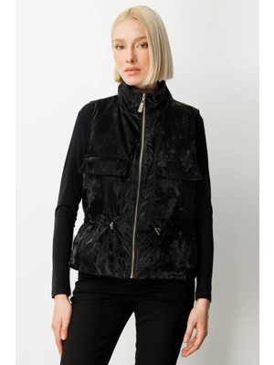 On Triko Dik Yaka Beli Lastikli Yelek 60998