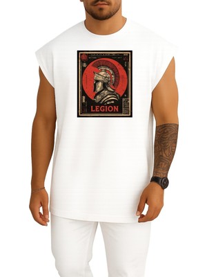 Bahriyeli Collection Oversize Roma Lejyoner Göğüs Baskılı Atlet