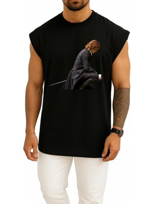 Bahriyeli Collection Oversize Jamie Fraser Outlander Göğüs Baskılı Atlet