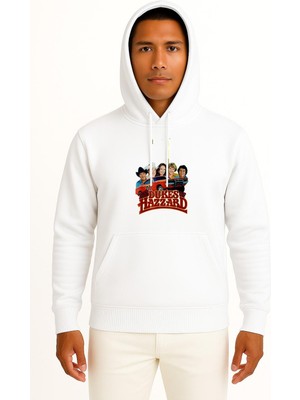 Bahriyeli Collection Kapüşonlu The Dukes Of Hazard Göğüs Baskılı Unisex Sweatshirt