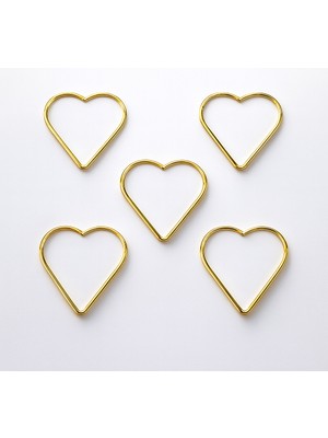 Prestij Boncuk Söz Nişan Düğün Mevlüt Kına Sünnet Nikah Şekeri Süsleme Kalp Metal Gold 8 cm Demir Halka 10 Adet